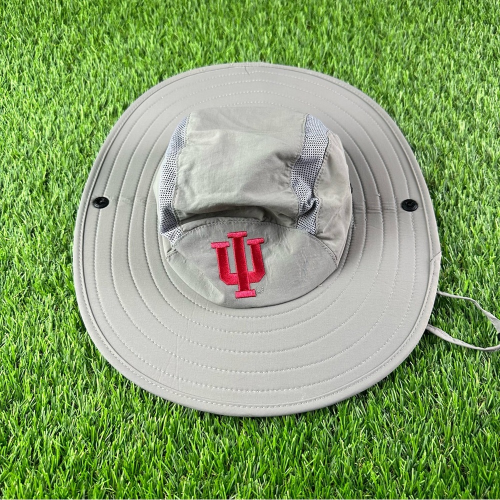 Men's adidas Grey Indiana Hoosiers IU Football Sideline Snap Safari Hat Sz XS/S